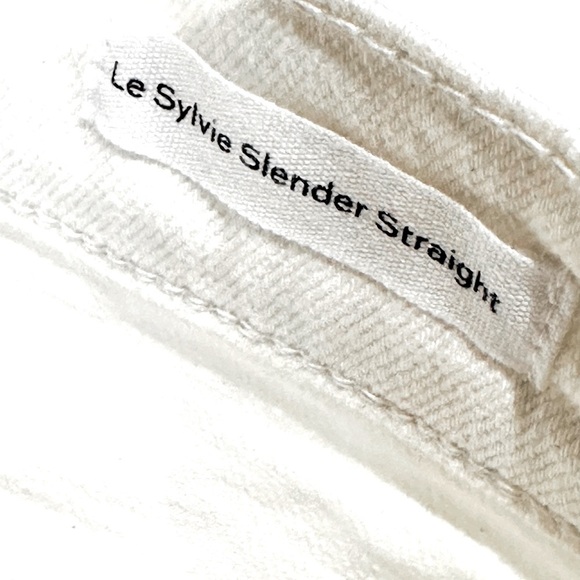 👖🤍 FRAME Le Sylvie Slender Straight Jeans | Off-White Ecru | Sz 29 #preppyvibes - Picture 5 of 8